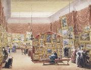 Interior of the Gallery of the New Society of Painters in Watercolours (mk47), George Scharf